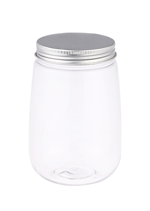 200-400ml PET铝盖圆瓶 食品坚果包装罐